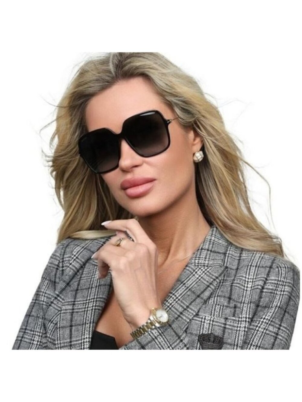 Gucci GG1267SA Grey Butterfly Ladies Sunglasses 001 60 New